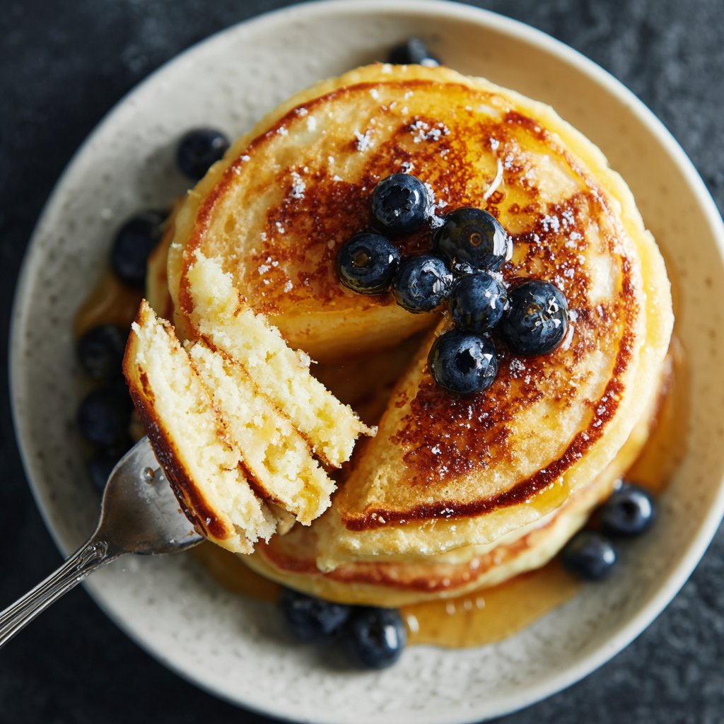Lemon Ricotta Protein Pancakes