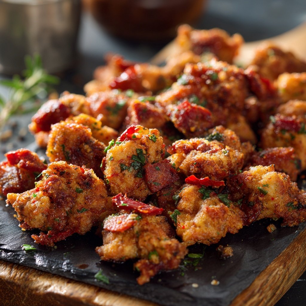 Spicy Crawfish and Sausage Bites