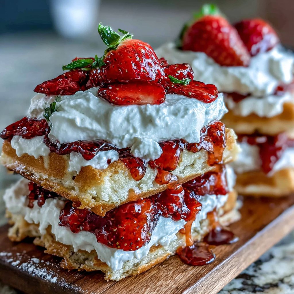 Waffle Strawberry Shortcake Treats