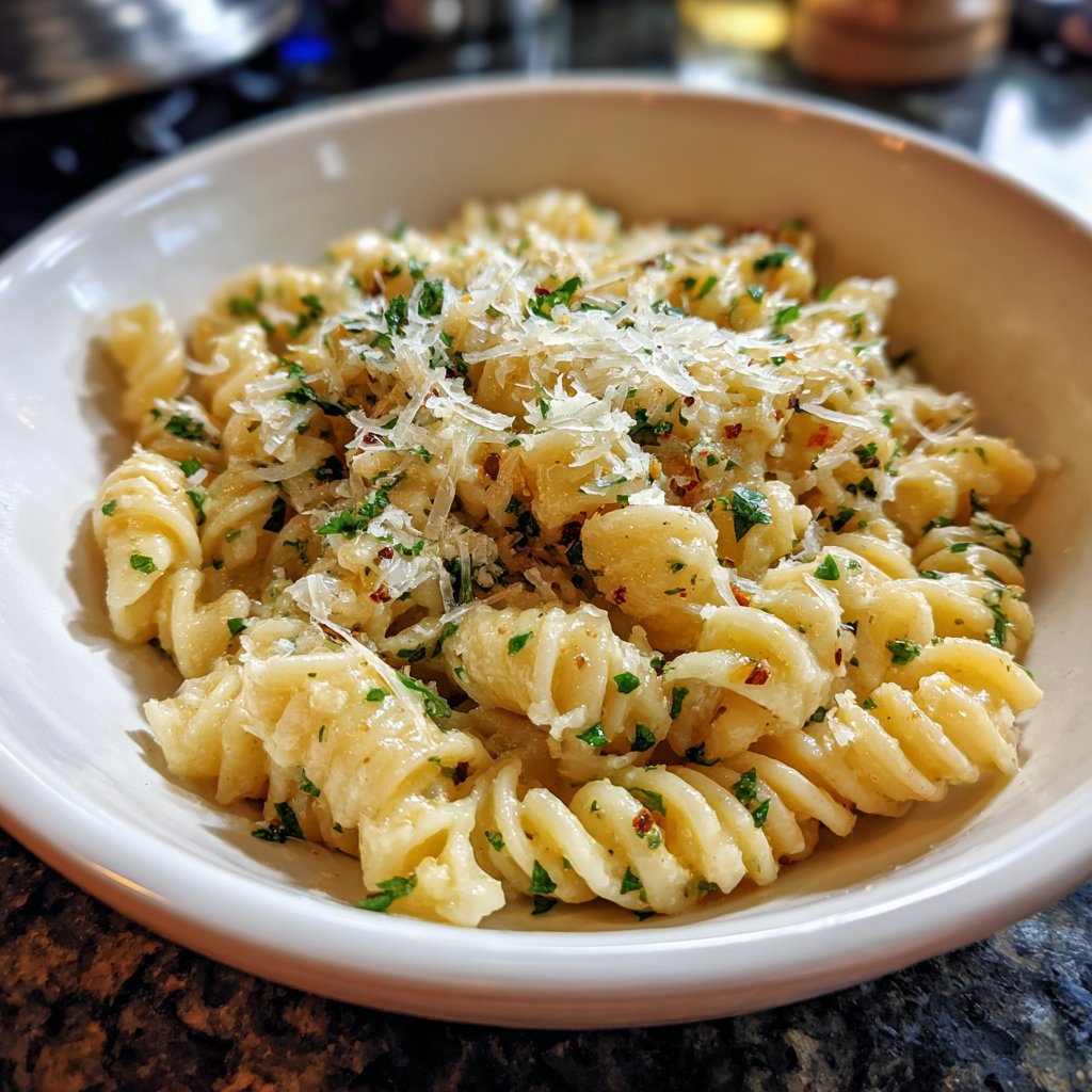 One Pot Roasted Garlic Creamy Pasta